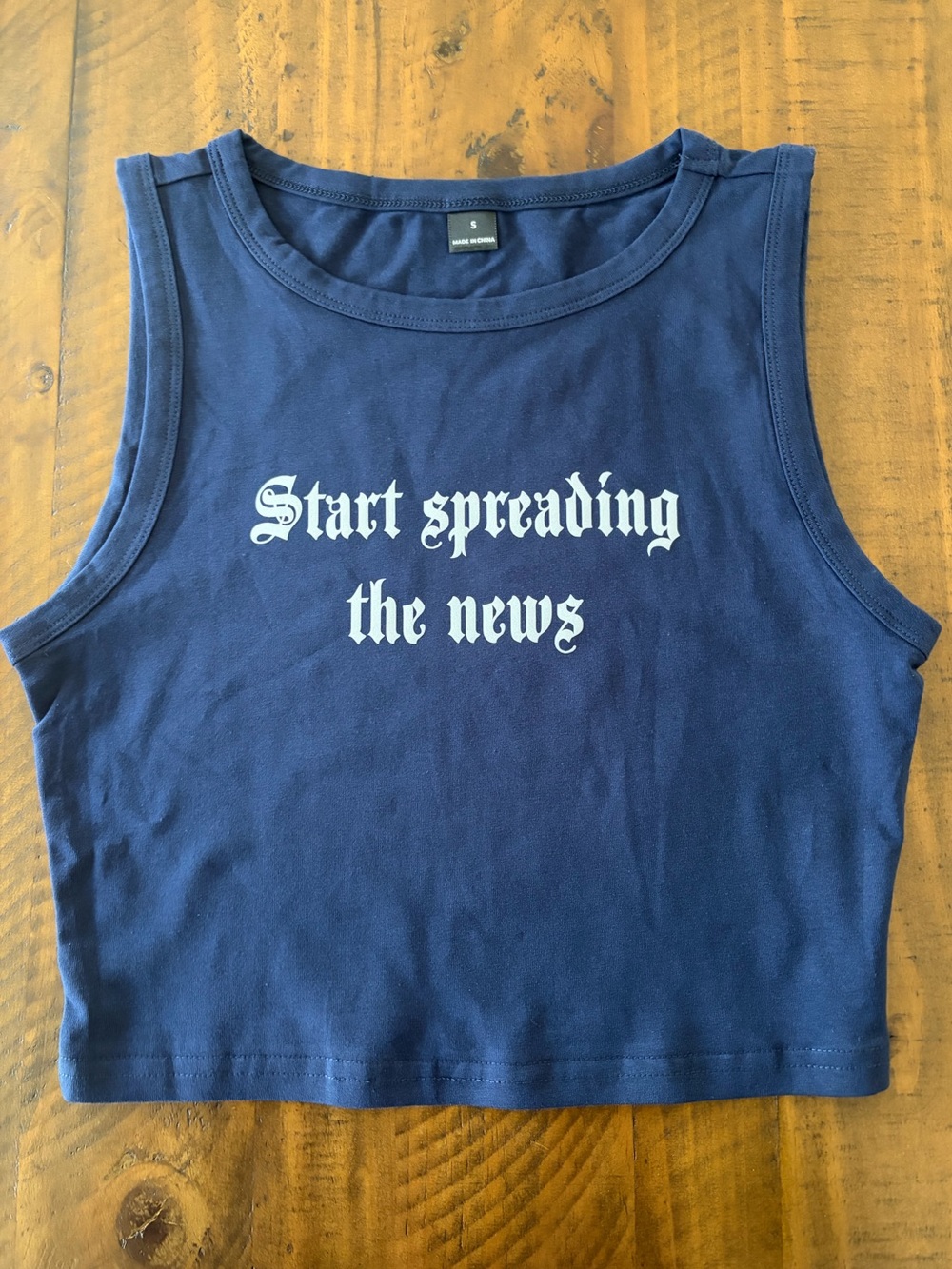 New York Yankees Womens Crop Top Tshirt “start spreading the news”